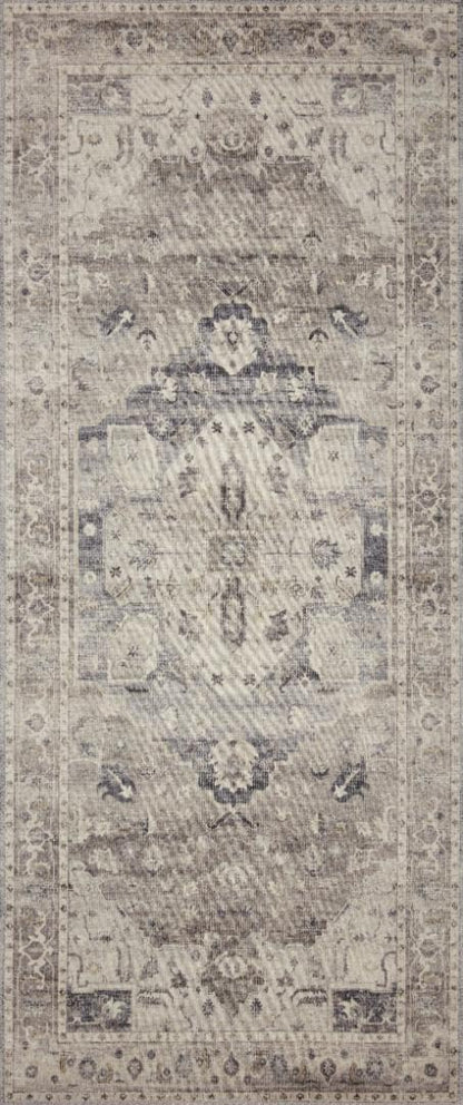 Loloi Hathaway Collection HTH-05 Steel/Ivory 3'-6" x 5'-6", .25"