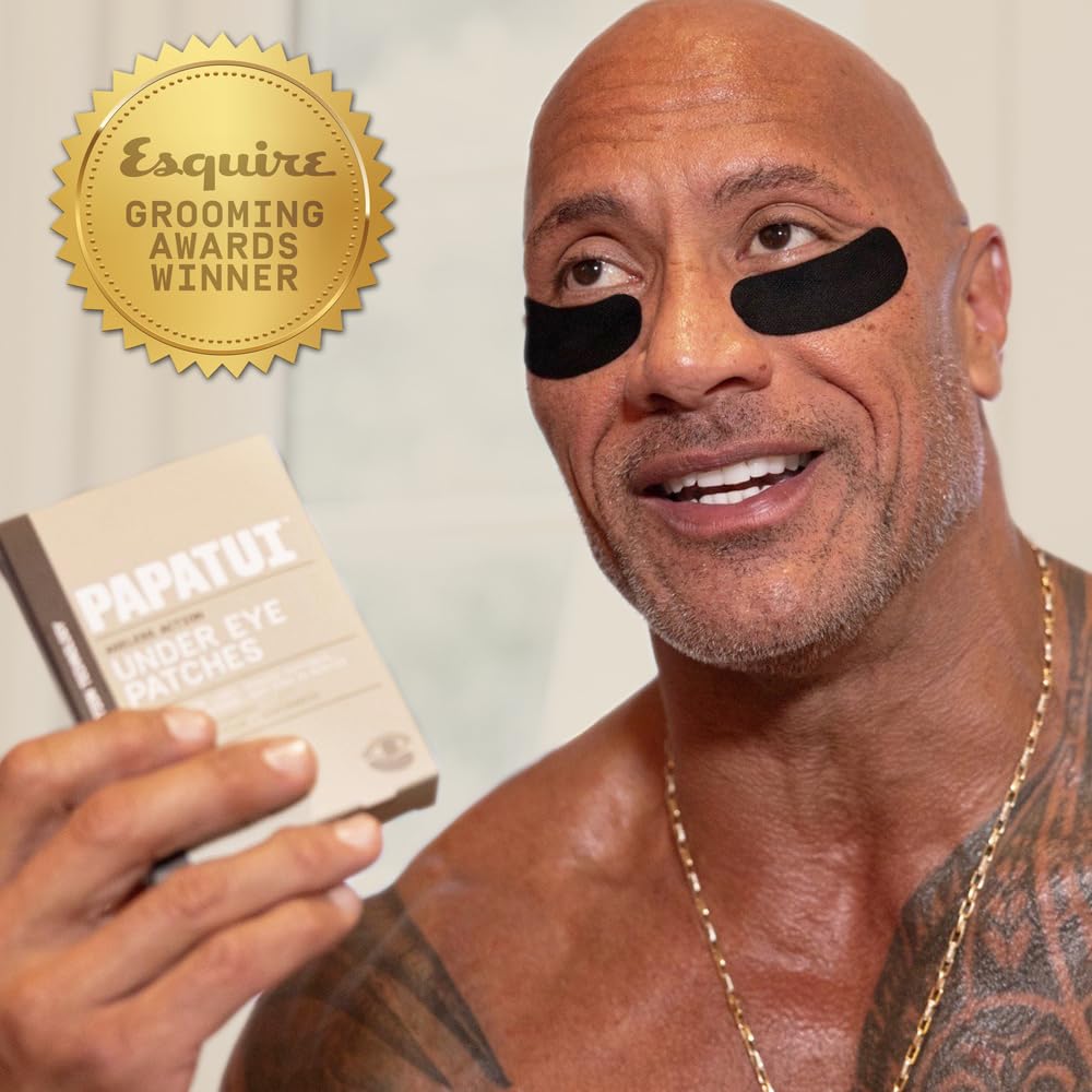 PAPATUI by Dwayne Johnson Fast-Acting Under Eye Patches for Men 6 Pairs