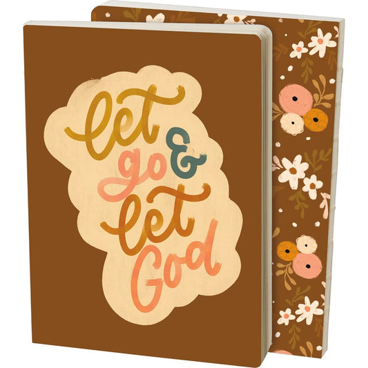 Primitives By Kathy 112601 Let Go and Let God Journal, 7.25-inch Height