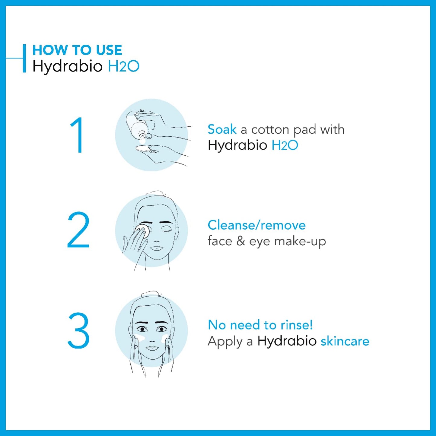 Bioderma - Hydrabio H2O Micellar Water - Face Cleanser and Makeup Remover - Micellar Cleansing Water for Dehydrated Sensitive Skin