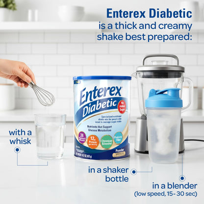 Ready-to-Mix Nutritionally Complete Powder – No Added Sugar, Gluten Free, Vanilla Flavor, 400g (7 Servings) (EXP 10/2028)