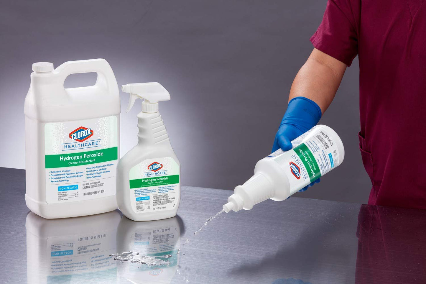 Clorox Healthcare Hydrogen Peroxide Cleaner Disinfectant Spray 1qt