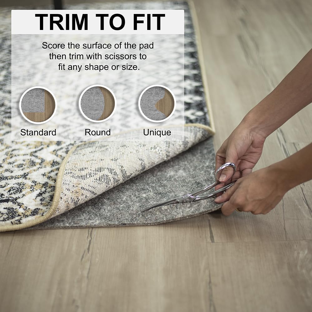 Mohawk Home Non Slip Rug Pad 3' x 12'- 1/4" Thick Felt + Latex Rubber Gripper