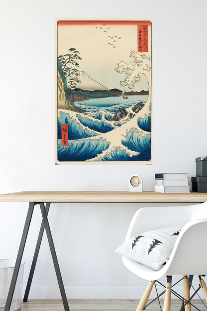 Trends International Hiroshige The Sea at Satta Wall Poster 22.375 x 34 In