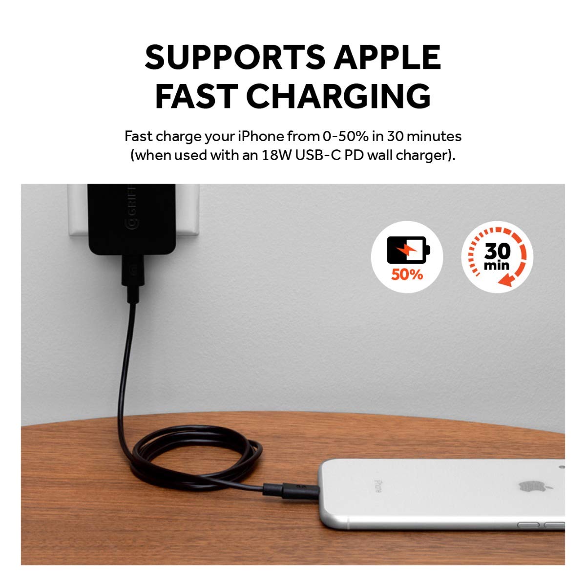 Griffin USB-C to Lightning Cable - 6FT