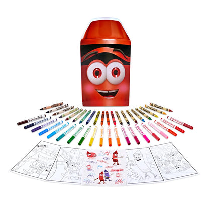 Crayola Coloring Set with Limited Edition Red Art Case, Limited Edition Crayons, 50+ Pieces