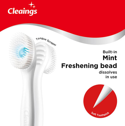 Cleaings Disposable Mini Toothbrushes with Toothpaste & Toothpick 24 ct