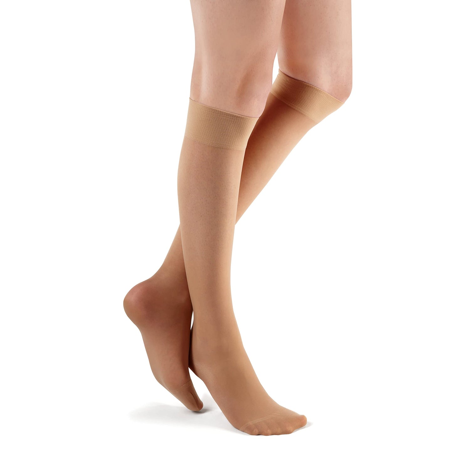 FUTURO Ultra Sheer Knee Highs - Nude - Large