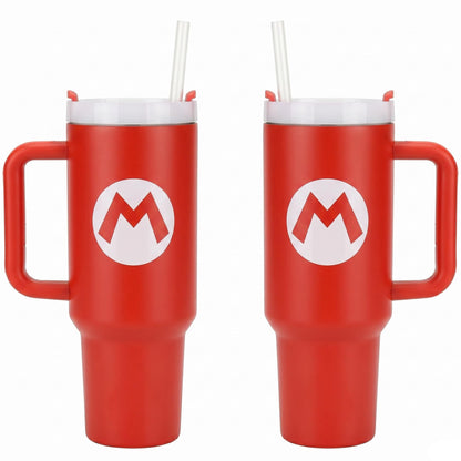 Nintendo Super Mario Mario Icon Tumbler 40 oz, Red