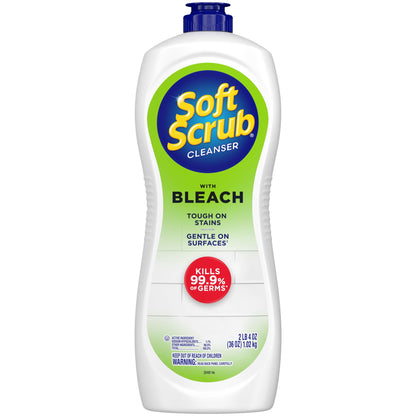 Soft Scrub Cleanser with Bleach, 36 Oz, Multi Surface Cleaner
