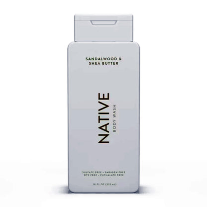 Native Sandalwood & Shea Butter Body Wash 18 Oz