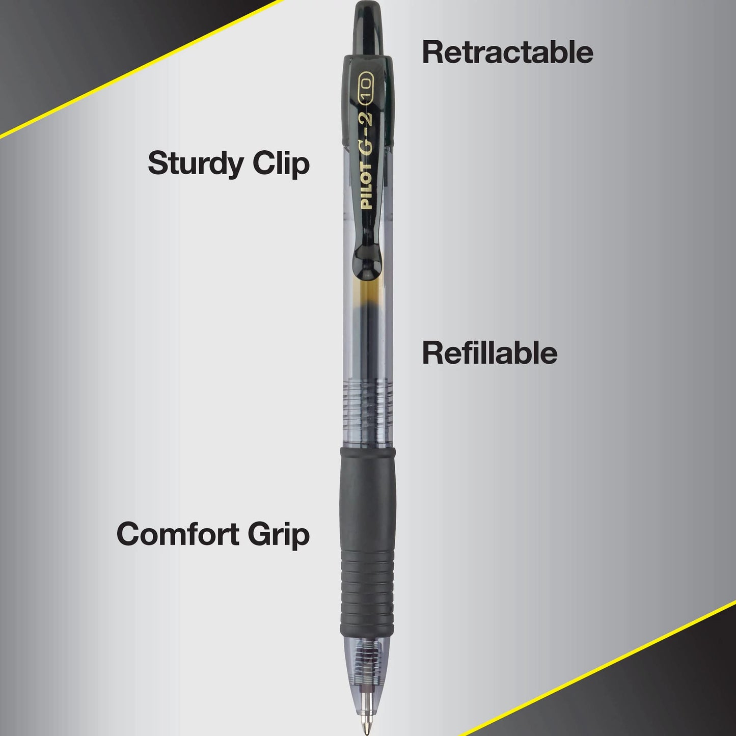 Pilot G2 Rolling Ball Gel Pens 5-Pack