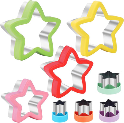 Star Cookie Mold Set, 8pcs - Stainless Steel Star Cookie Cutters  (Assorted Sizes)