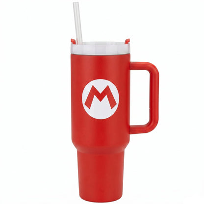 Nintendo Super Mario Mario Icon Tumbler 40 oz, Red