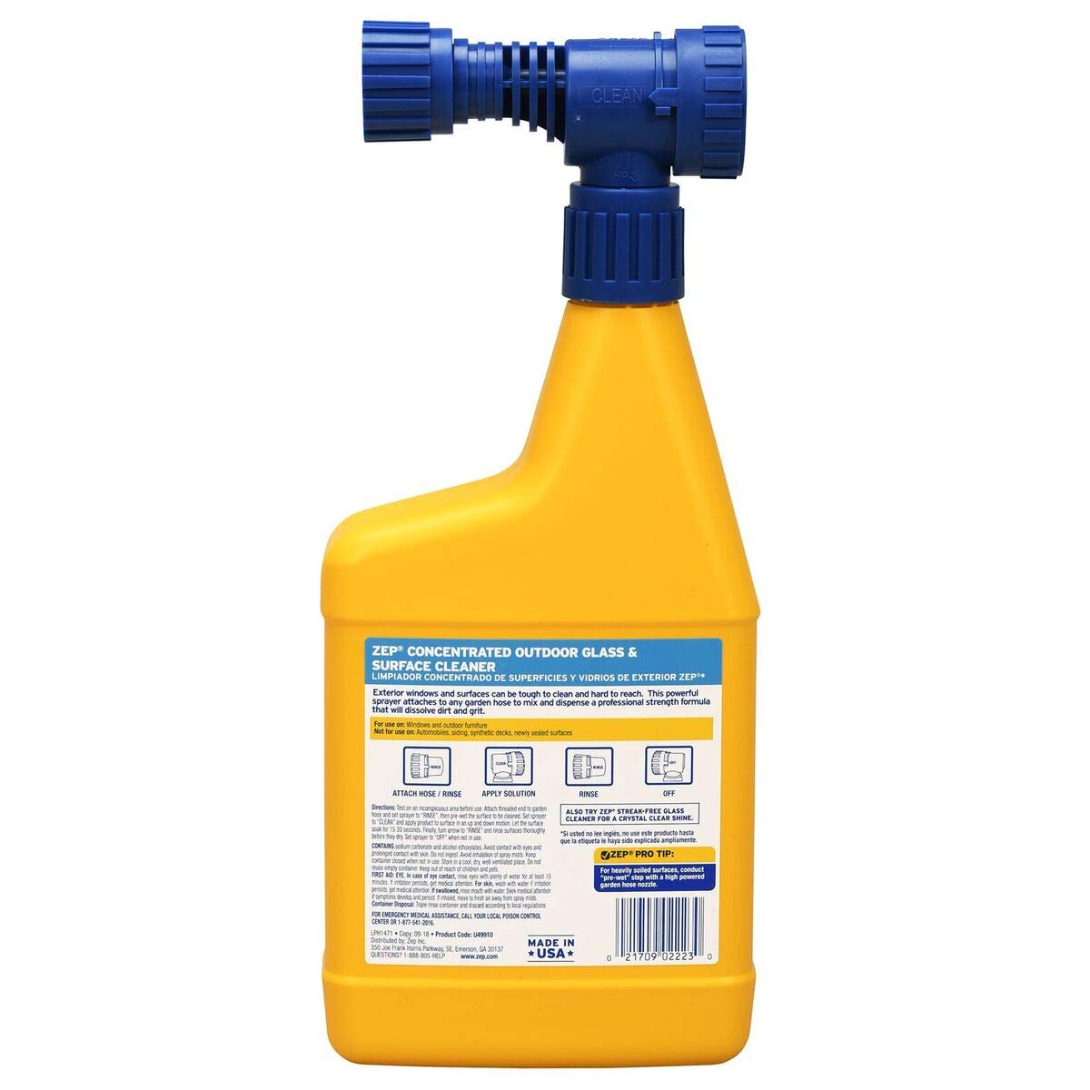 Hose-End Glass & Surface Concentrate Cleaner 1 Qt