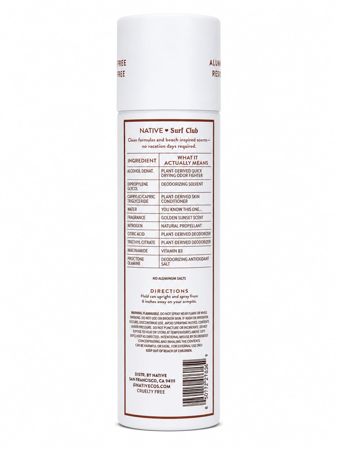 Golden Sunset Deodorant & Body Spray by Native