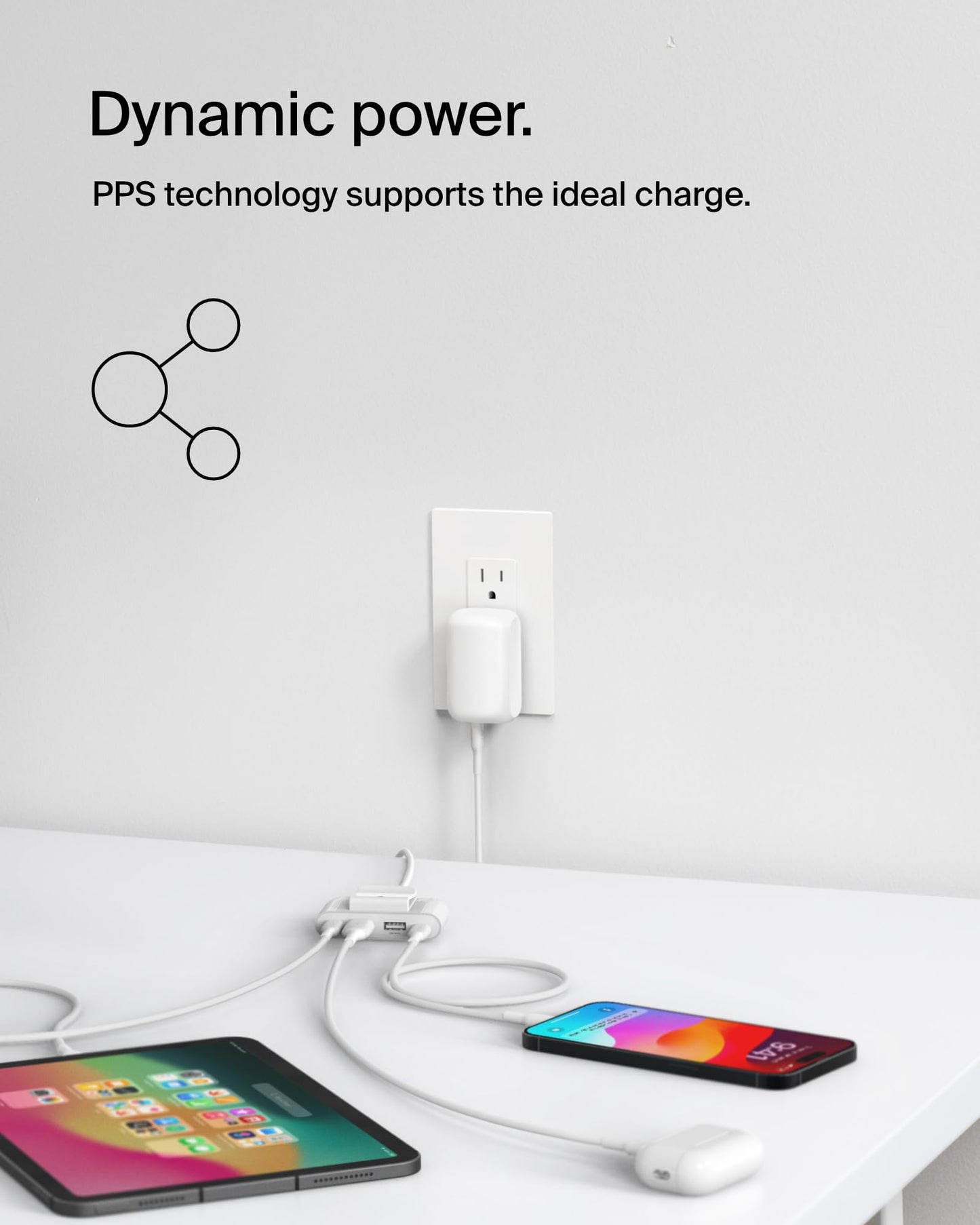 Belkin 42W USB C and USB A Charger Block, USB C to C Cable Included