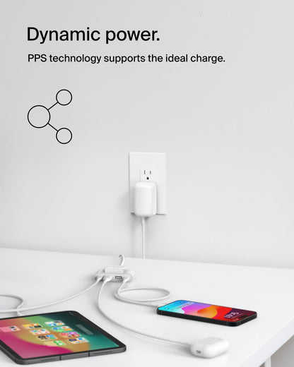 Belkin 42W USB C and USB A Charger Block, USB C to C Cable Included