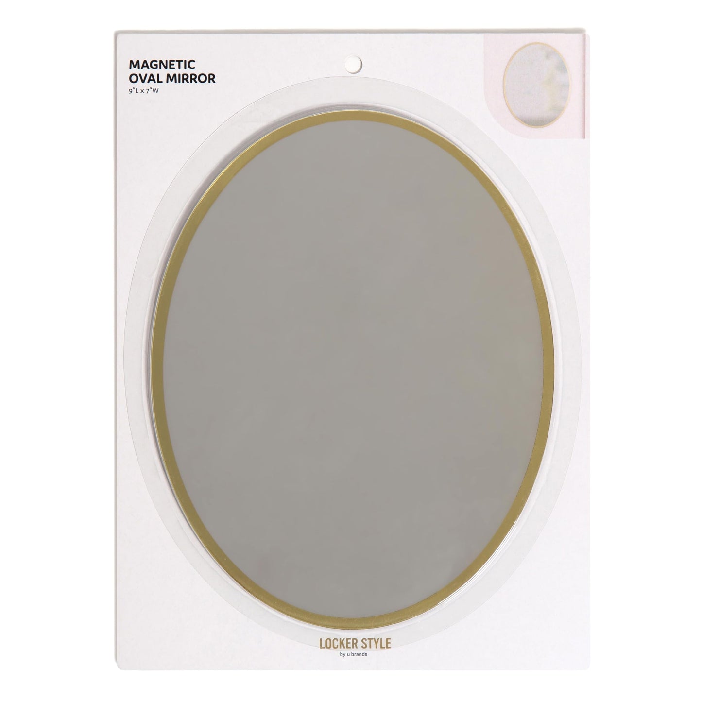 U Brands Large Magnetic Oval Locker Mirror