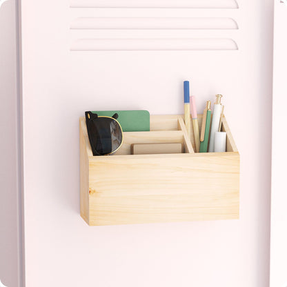 U Brands Magnetic Pen & Marker Holder Wood