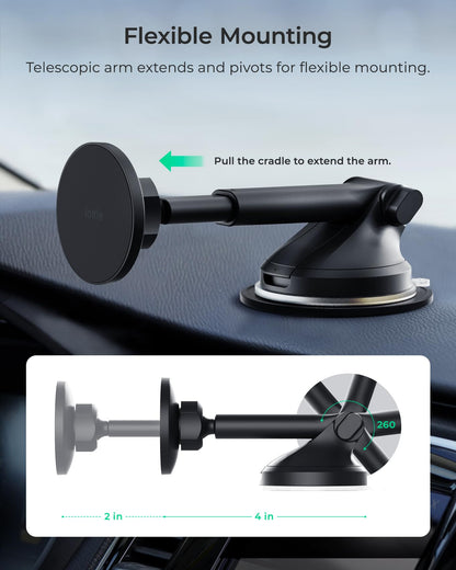 Ottie ITap 3 MagSafe Compatible Magnetic Car Dash & Windshield Mount