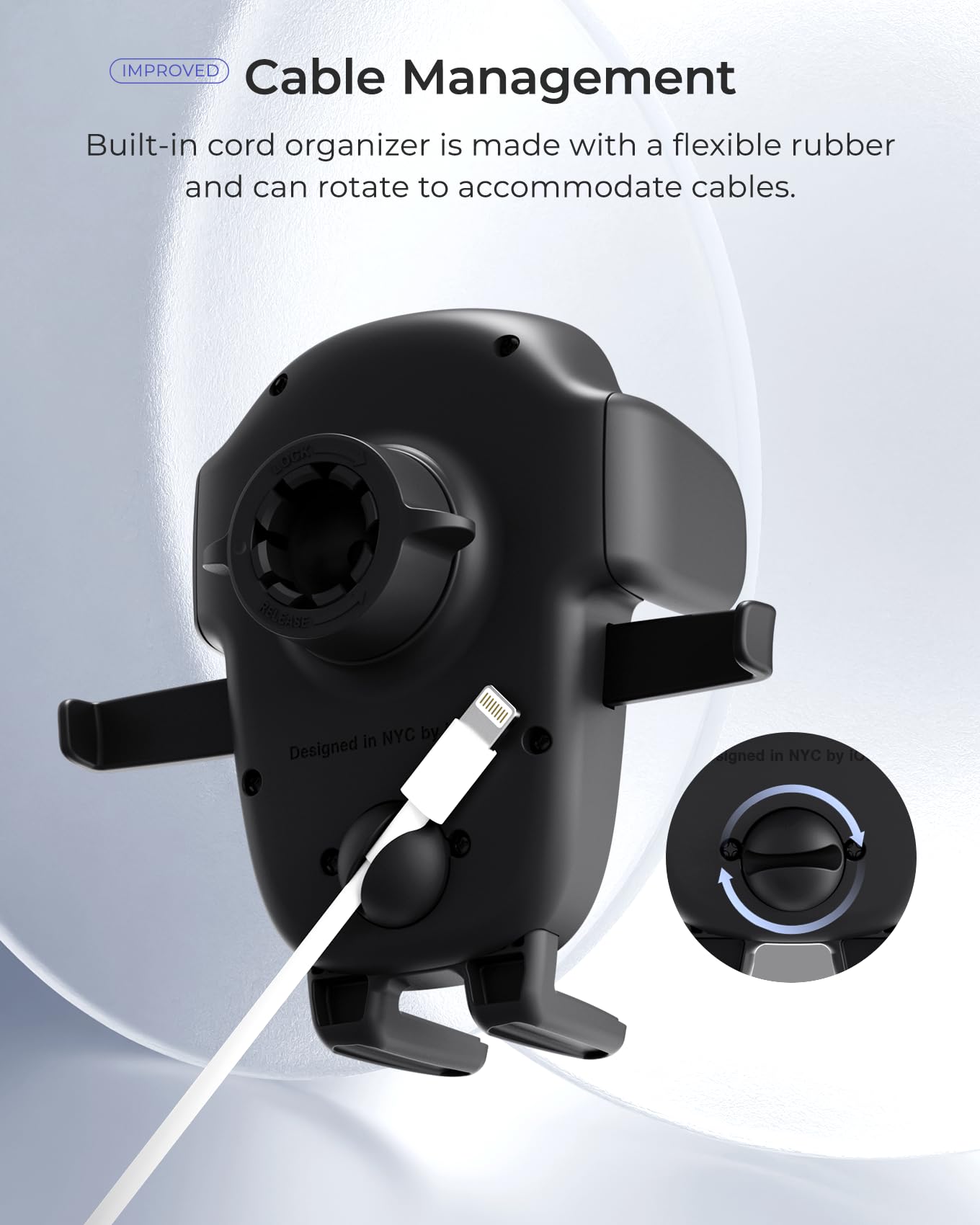 IOttie Easy One Touch 6 Air Vent & Flush Mount - Black: Adjustable Mobile Phone Holder