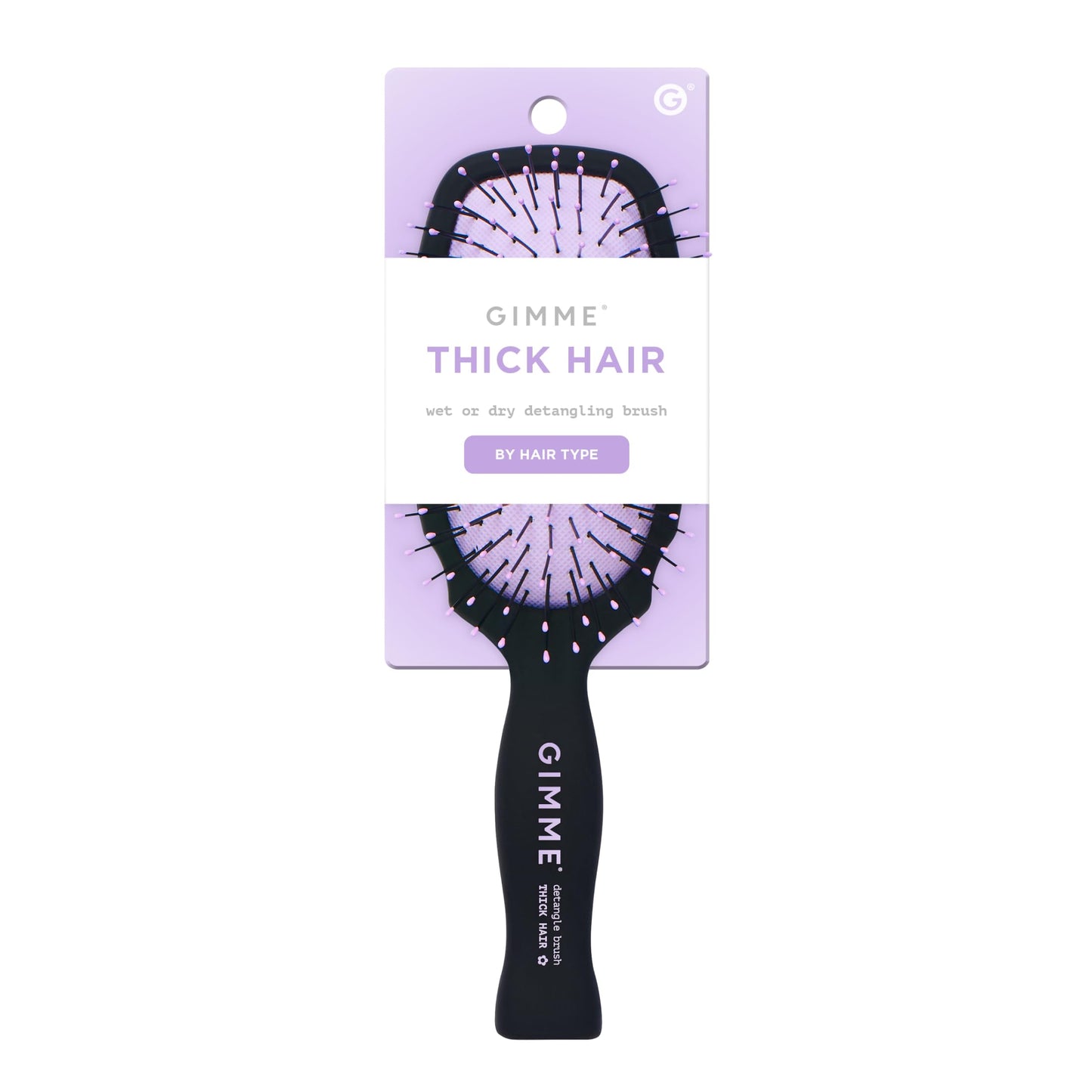 Gimme Beauty Detangling Brush - Curved Paddle Brush for Breakage-Free Detangling - Anti-Static & Frizz - Soft Glide with Ball-Tipped Bristles - Heat-Resistant Styling Tool - Thick Hair