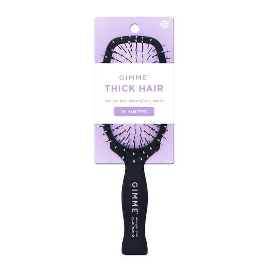 Gimme Beauty Detangling Brush - Curved Paddle Brush for Breakage-Free Detangling - Anti-Static & Frizz - Soft Glide with Ball-Tipped Bristles - Heat-Resistant Styling Tool - Thick Hair