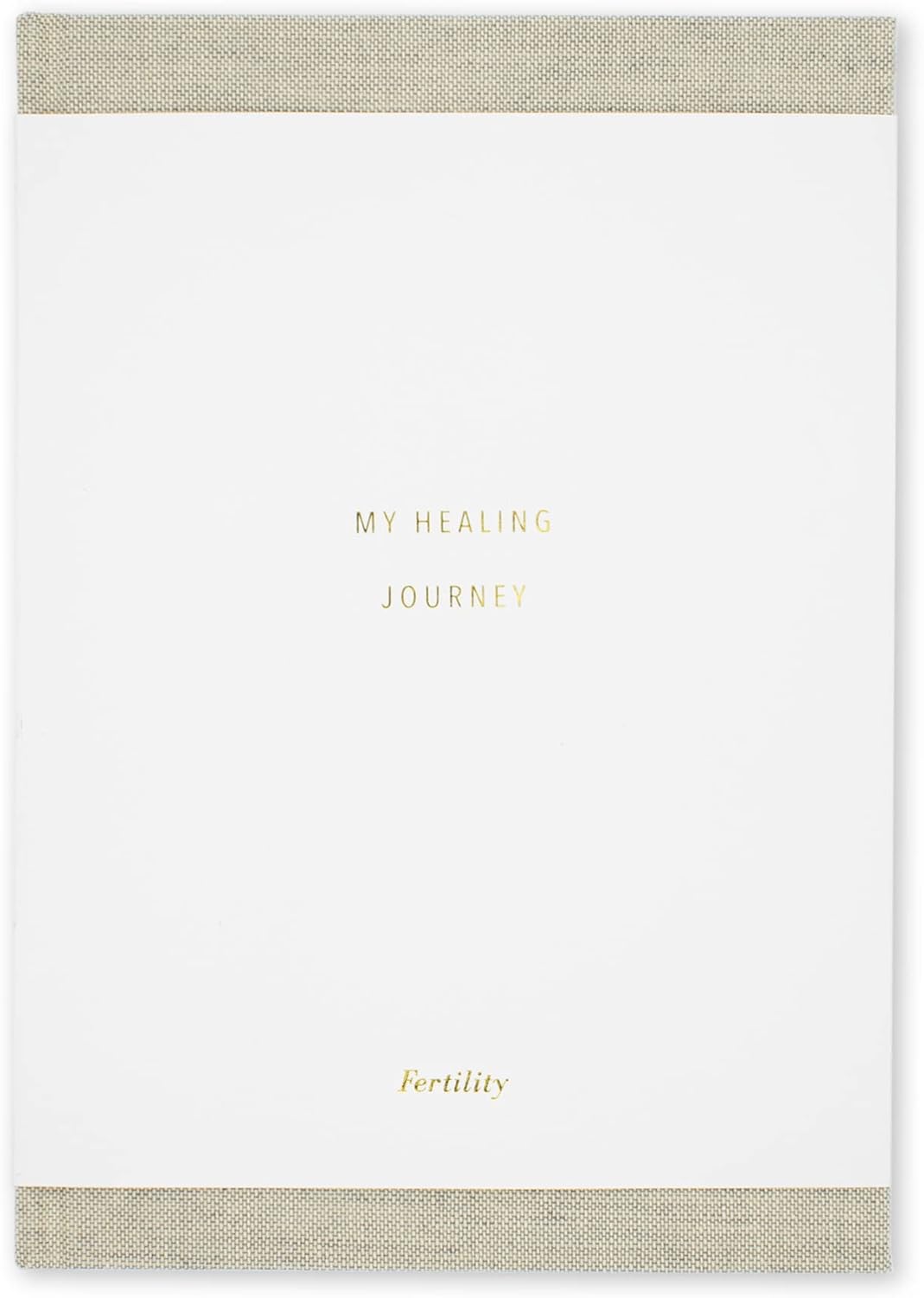 Promptly Journals, My Fertility Journal: A Healing Journey (Wheat Brown, Linen) | Infertility Journal | Grief Journal for Infertility | Infertility Self-Care Journal