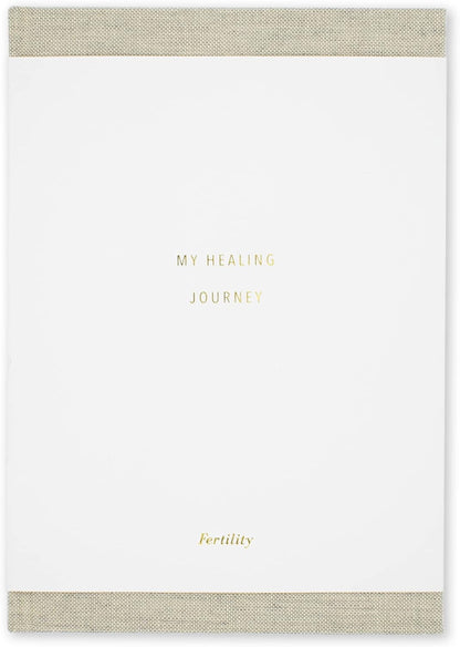 Promptly Journals, My Fertility Journal: A Healing Journey (Wheat Brown, Linen) | Infertility Journal | Grief Journal for Infertility | Infertility Self-Care Journal