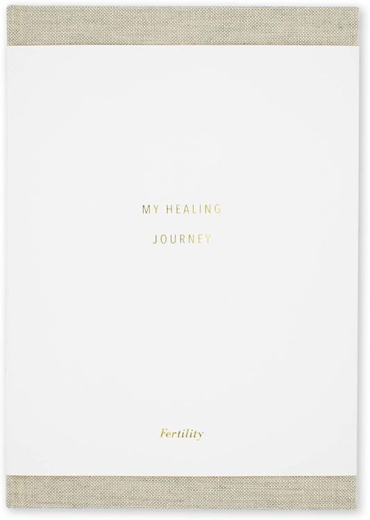 Promptly Journals, My Fertility Journal: A Healing Journey (Wheat Brown, Linen) | Infertility Journal | Grief Journal for Infertility | Infertility Self-Care Journal