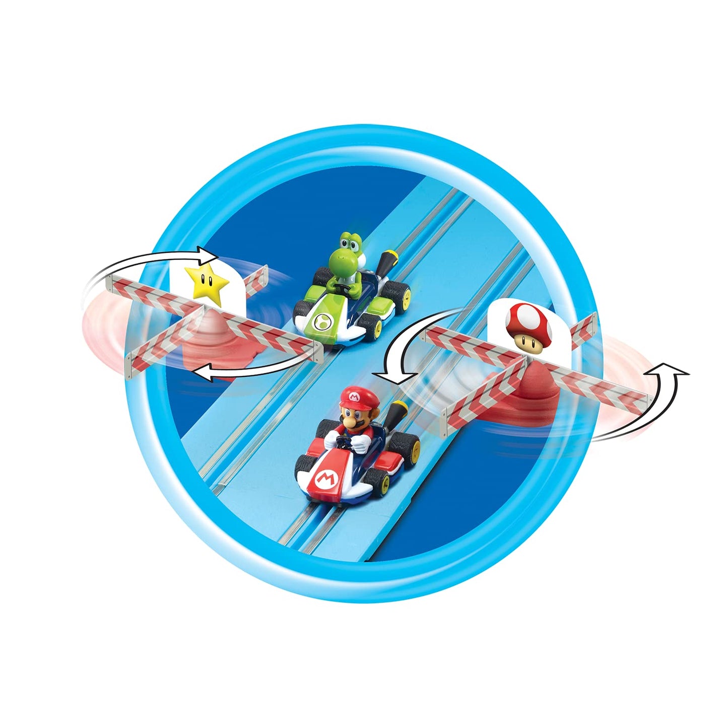 Carrera First Mario Kart - Slot Car Race Track with Spinners