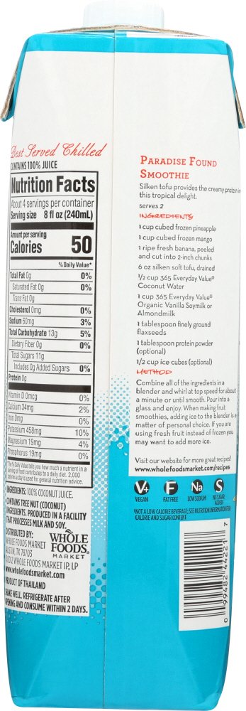 365 Coconut Water, 33.8 oz BB 3/17/27