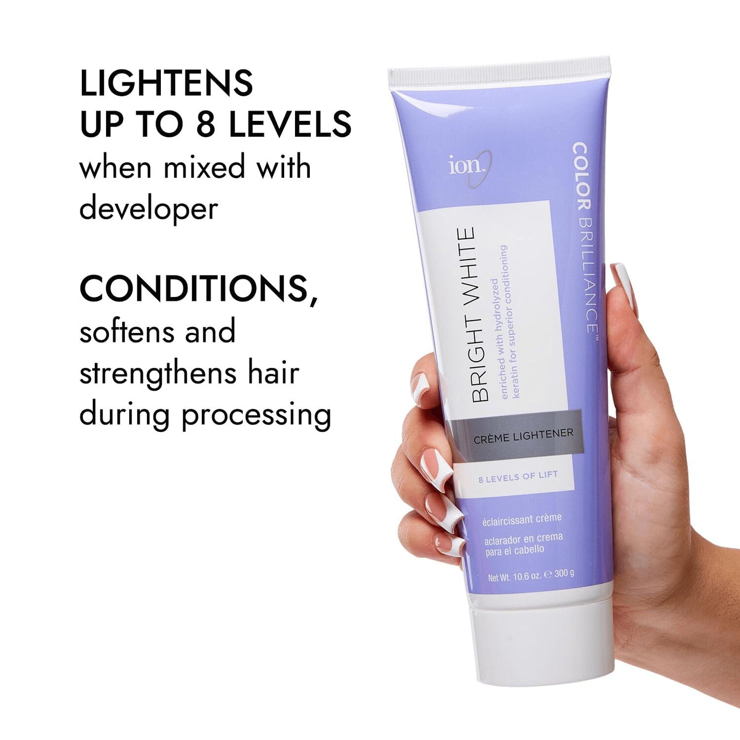 Ion Bright White Creme Lightener Hair Bleach 10.6 oz