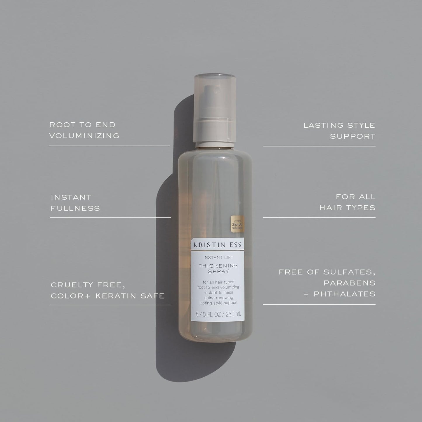 Kristin Ess Hair Instant Lift Thickening Spray for Volume + Fullness Hair Thickening Spray Lasting Style Support 8.45oz