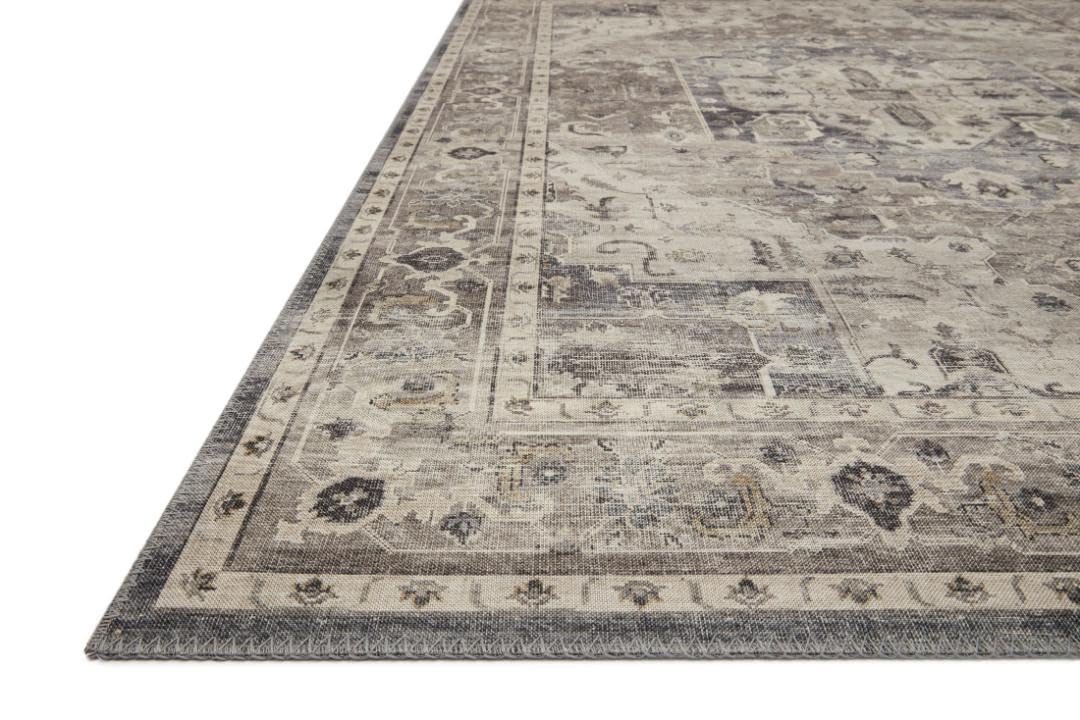 Loloi Hathaway Collection HTH-05 Steel/Ivory 3'-6" x 5'-6", .25"