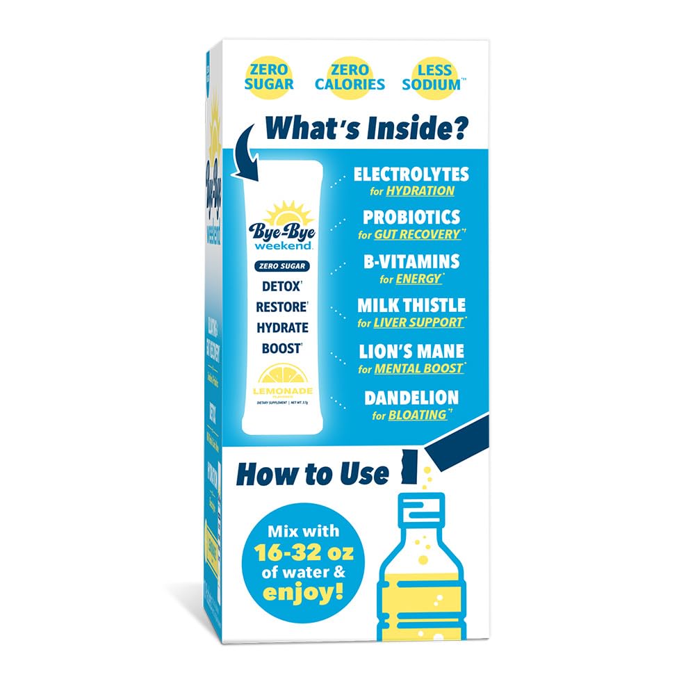 Bye-Bye Weekend Recovery Drink Mix - Lemonaid EXP 03/2027