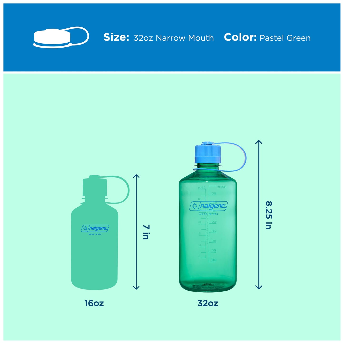 Nalgene 32 oz Narrow Mouth Water Bottle