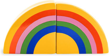 Ban.do Rainbow Book Ends, Ceramic Cute Bookends Rainbow