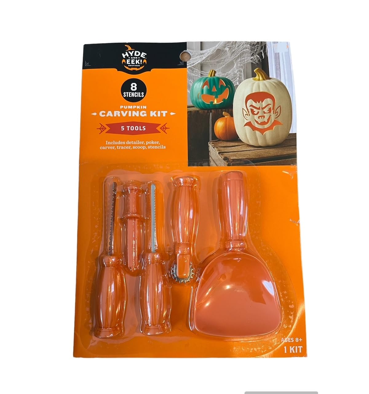 Pumpkin Carving Kit - 8 Stencils and 5 Tools
