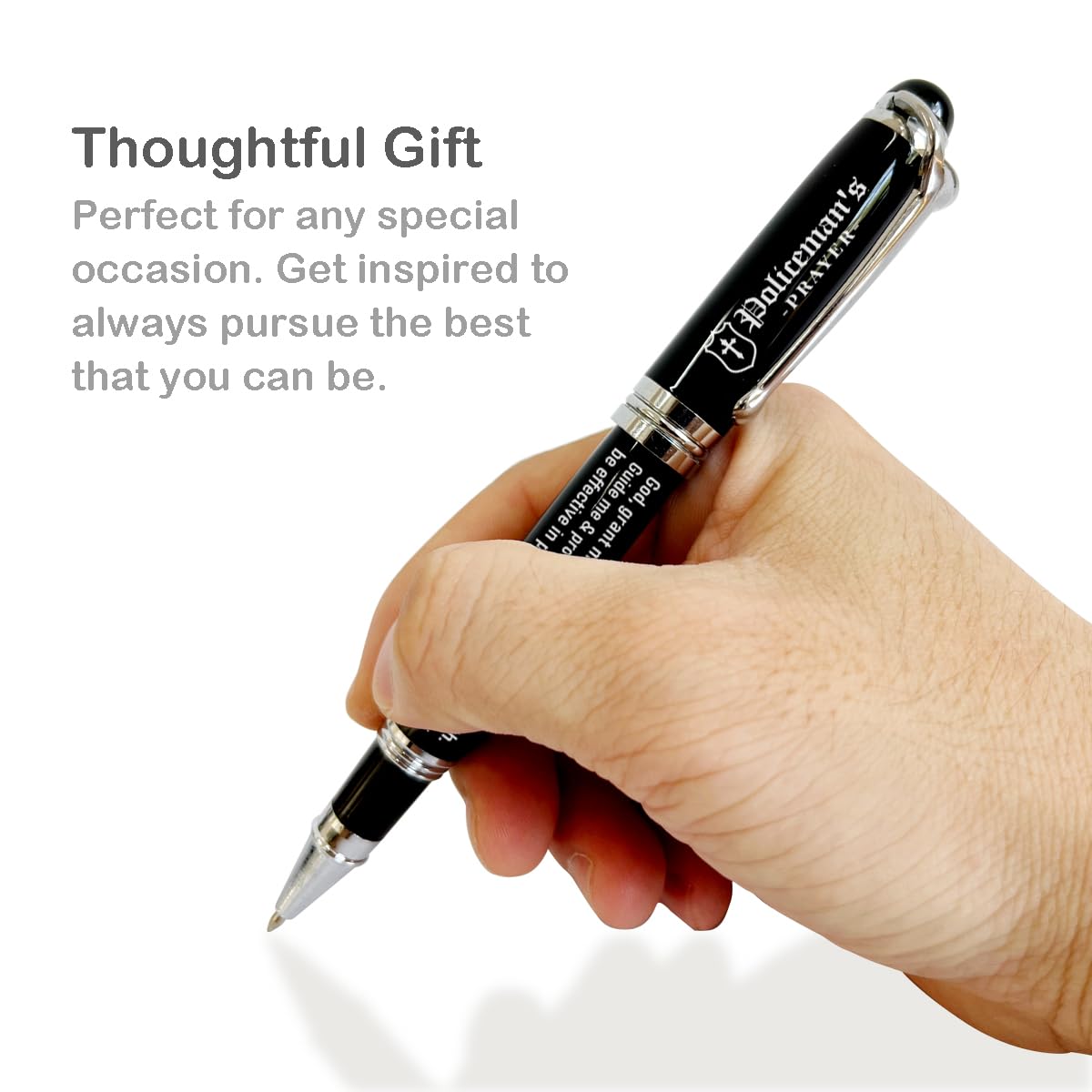 SUSZDOU Policeman Prayer Inspirational Bible Verse Pen