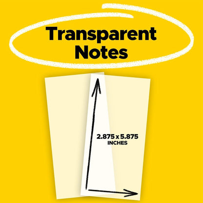 Post-it Super Sticky Notes, Transparent, 30 Sheets/Pad