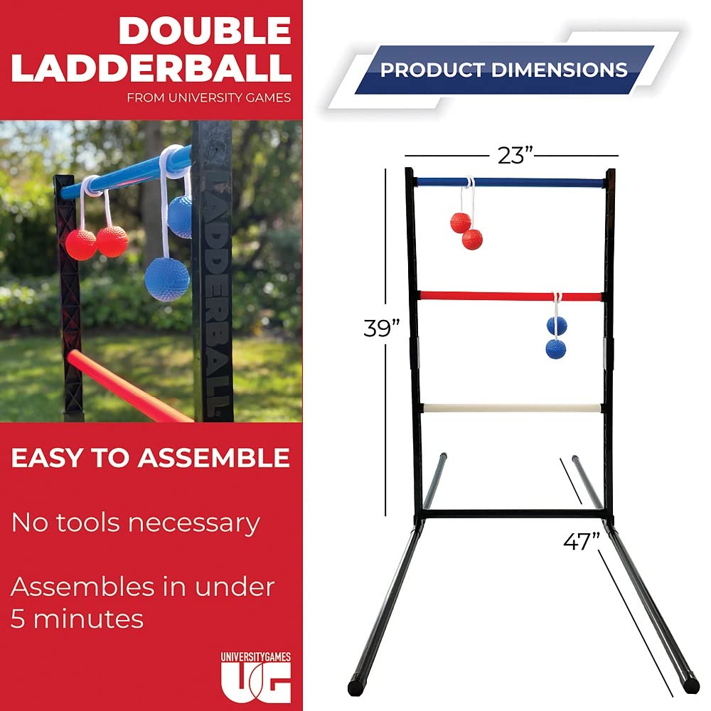 Double Ladder Ball Indoor Outdoor Ladderball Game Set