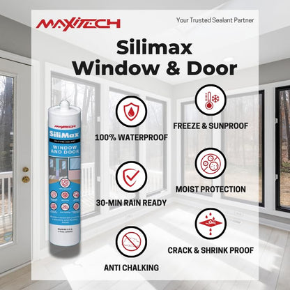 Window & Door 100% Silicone Caulk, White
