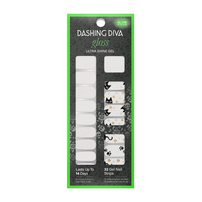Dashing Diva Gloss Nail Strips - Tangled Up | UV Free, Chip Resistant, Long Lasting Gel Nail Stickers | Contains 32 Nail Wraps, 1 Prep Pad, 1 Nail File