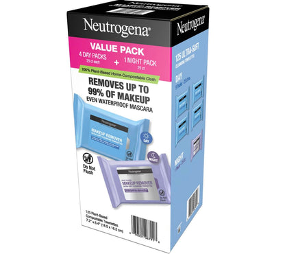 Neutrogena Night Calming Makeup Remover Towelettes 125 ct