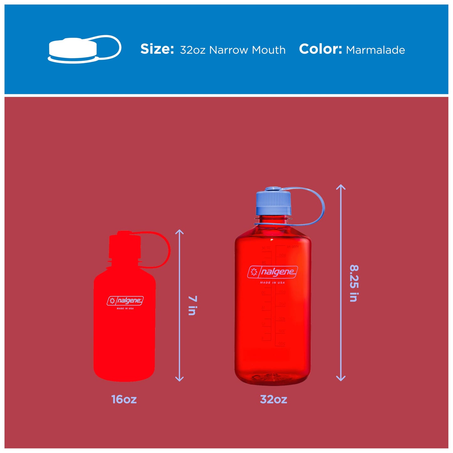 Nalgene 32 oz Narrow Mouth Water Bottle