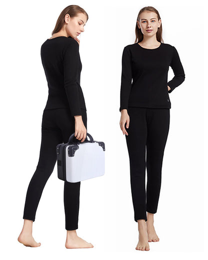 Size Medium Women's Heated Thermal Underwear Set 16 Heating Zones