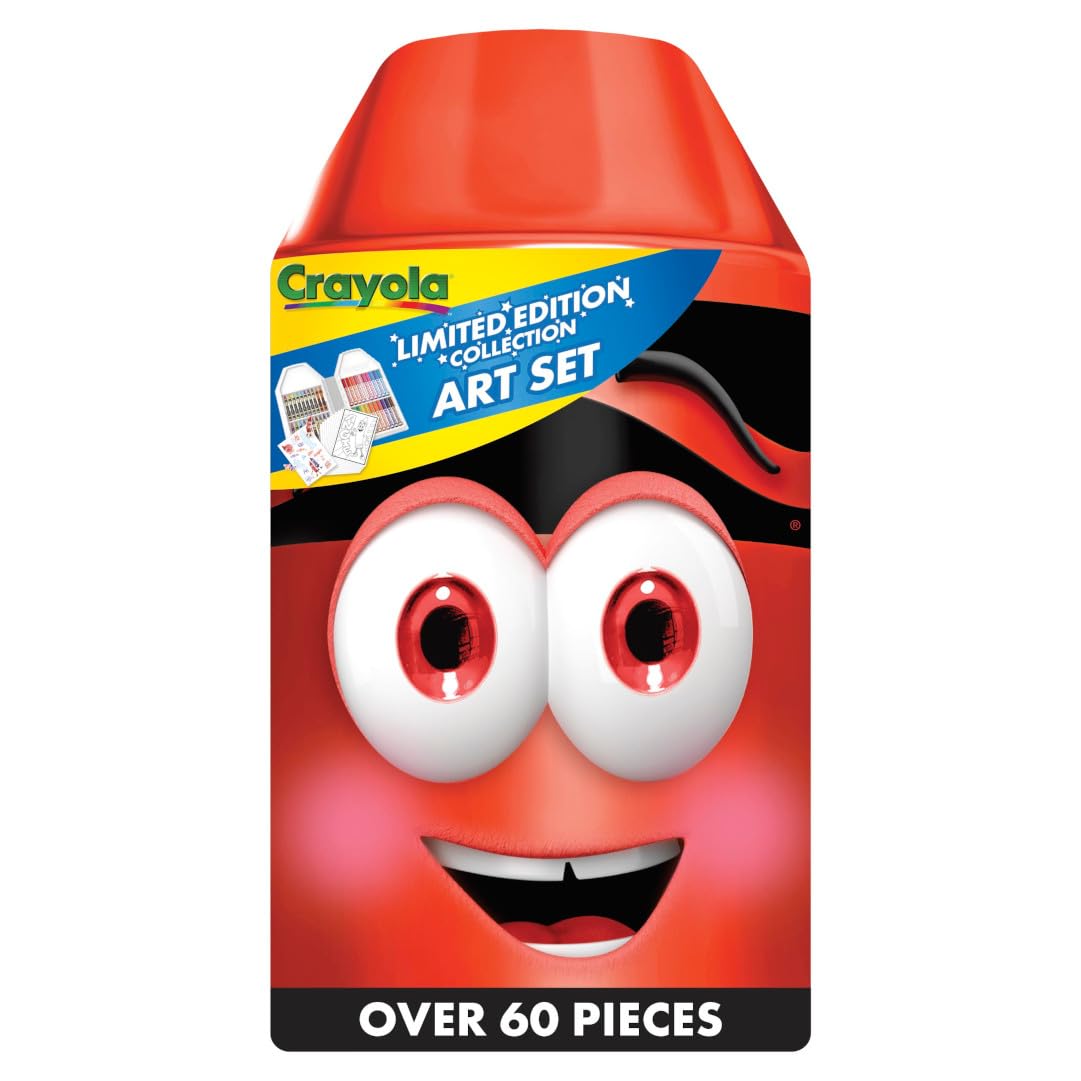 Crayola Coloring Set with Limited Edition Red Art Case, Limited Edition Crayons, 50+ Pieces