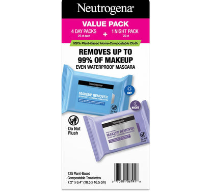 Neutrogena Night Calming Makeup Remover Towelettes 125 ct